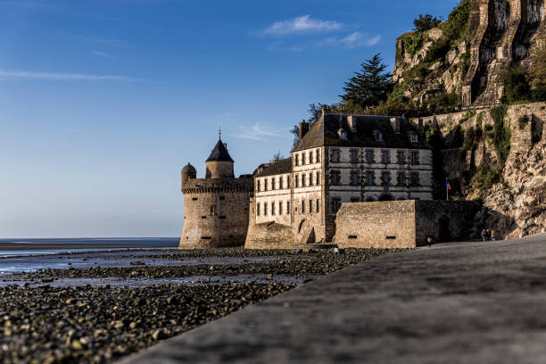 istock Historic view of Mont-Saint-Michel at sunset 2184366906