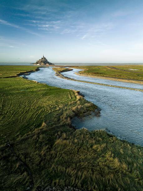 istock drone environment of mont saint michel 2184366920