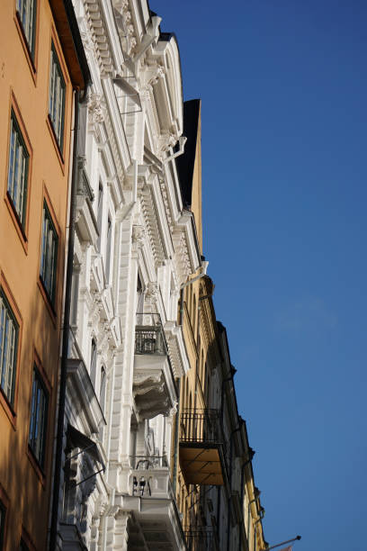 istock Low angle of the buildings against blue sky 2184375946