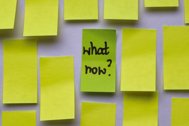 istock What now?; Concept with sticky notes with handwritten inscription 2184376730