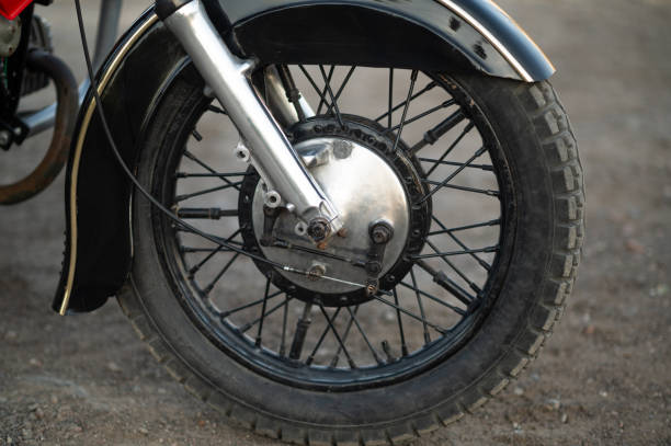 istock A motorbike wheel in close-up. 2184377102