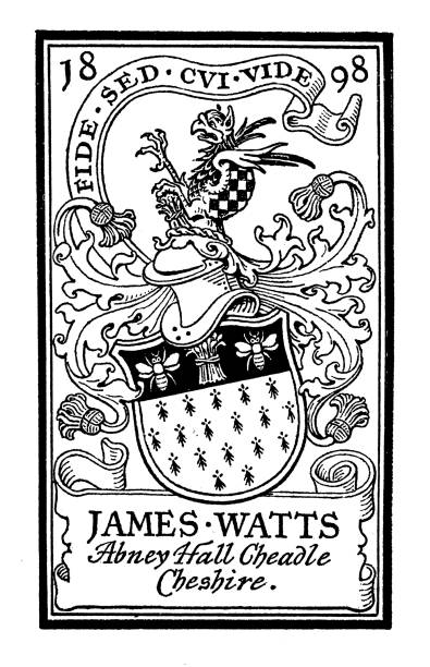 istock Heraldry coat of arms emblem: James Watts 2184377726