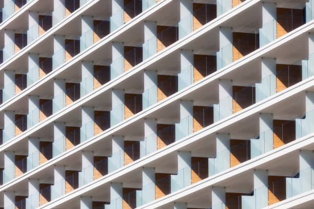 Balconies in modern apartment building