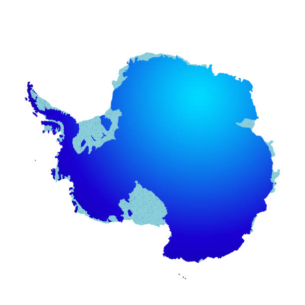 istock Map of Antarctica, sign silhouette. World Map Globe. Vector Illustration isolated on white background. Antarctic continent 2184385277