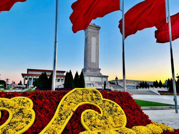 Tiananmen Square after snow in winter