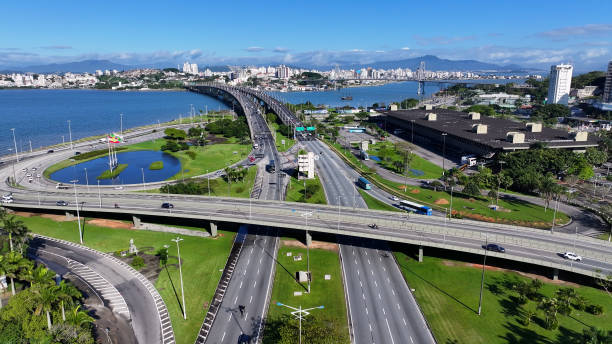 istock Freeway Road At Florianopolis In Santa Catarina Brazil. 2184392203