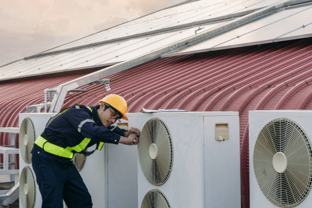 istock Engineers is checking the air conditioning cooling system of a major building or industrial facility. 2184394351