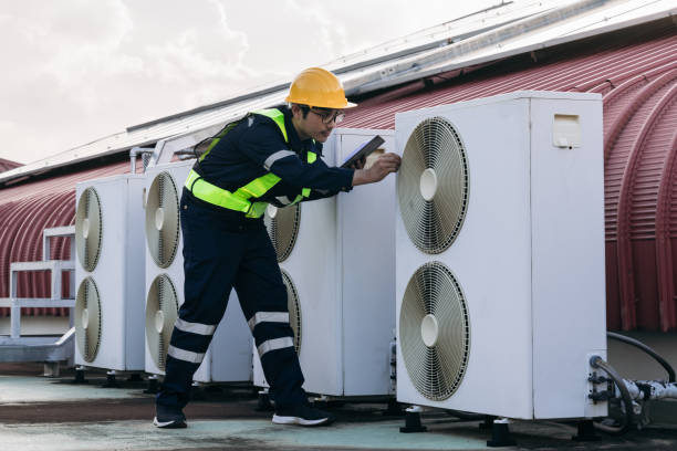 istock Engineers is checking the air conditioning cooling system of a major building or industrial facility. 2184394721