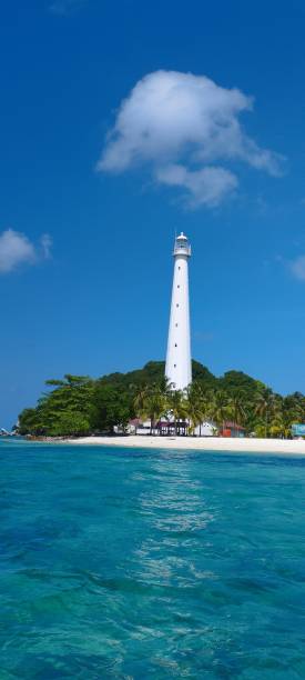 istock lighthouse at lengkuas island under blue sky, belitung indonesia 2184398868