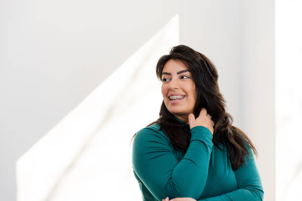 Happy laughing young woman
