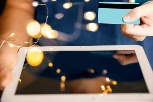 istock Shopping on internet for Holidays 2184401746