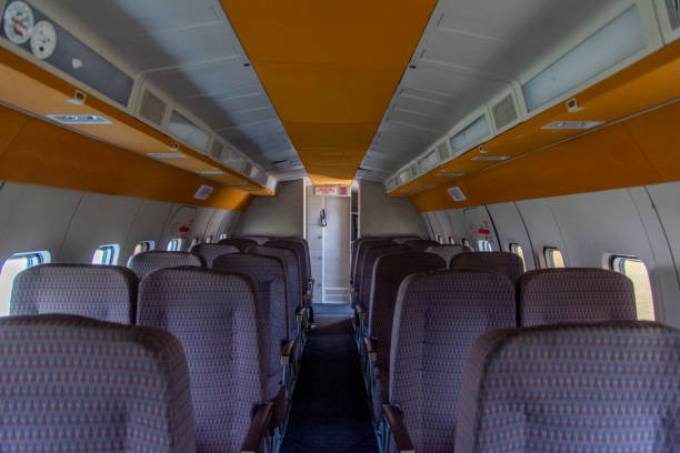 istock Interior of empty aircraft seats 2184401882