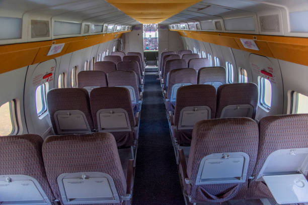istock Interior of empty aircraft seats 2184401885