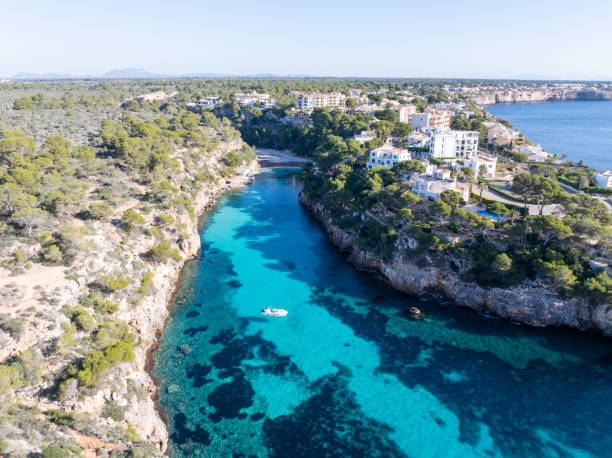 istock Motorboat in Majorca beautiful beach 2184403253