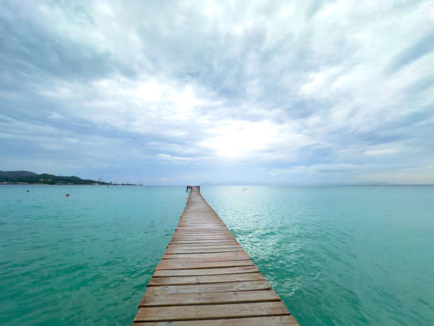 Pier in Port d'Alcudia Beach - Mallorca, Balearic Islands