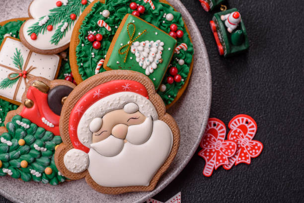 istock Homemade Christmas gingerbread cookies made as sweets 2184408061