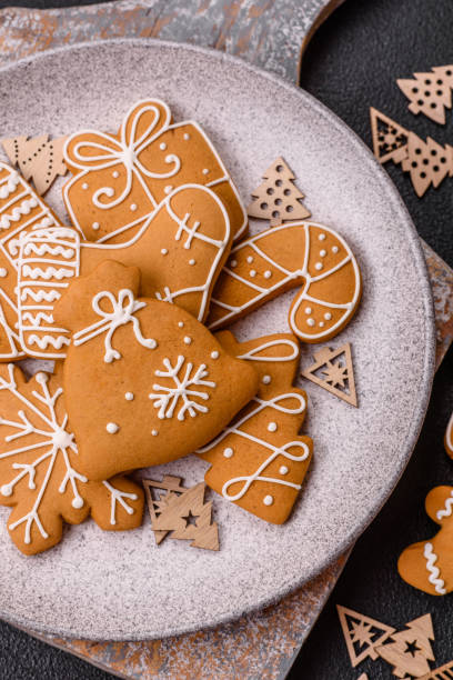 istock Homemade Christmas gingerbread cookies made as sweets 2184408532