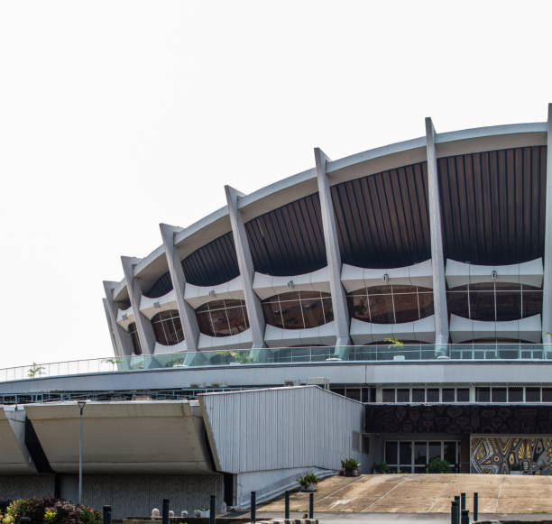 The National Theatre, Nigeria is the primary centre for the performing arts in Nigeria.  Recently renamed Wole Soyinka centre for Arts and Culture and creative arts. shot on 10 November 2024.