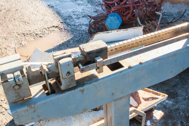 scrap metal at the steel acceptance base for further processing of secondary raw materials