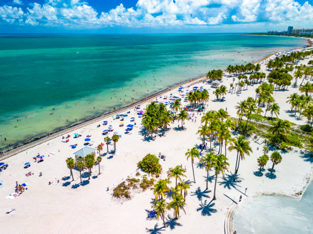 istock Beautiful Crandon Park beach in Key Biscayne in Miami 2184416490
