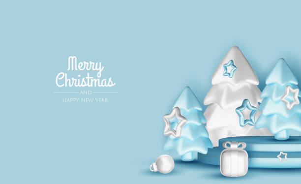 istock Happy New Year and Merry Christmas. Christmas holiday background with realistic 3d objects,gold and red bauble balls, conical metal stars. Levitation falling design composition. 2184419800