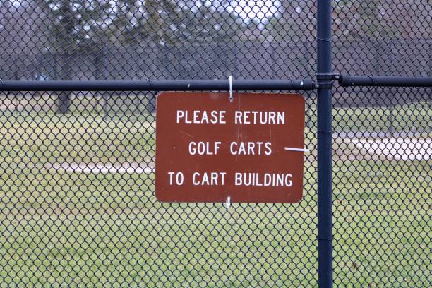 istock Golf Cart Sign 2184422304