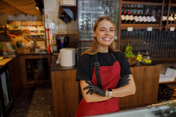 istock Happy Barista in a Cozy Caf Setting 2184431518