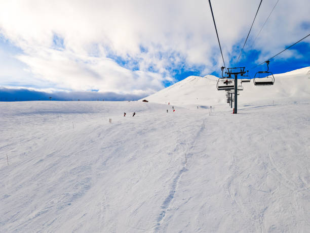 istock Mountains and skiing in Les Contamines, French alps. 2184433507