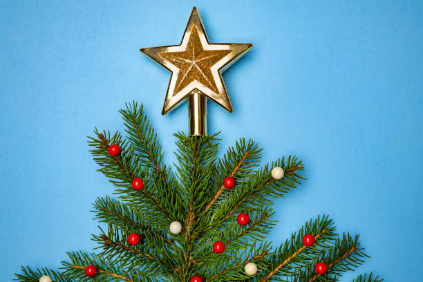 Christmas Tree Top With Gold Star