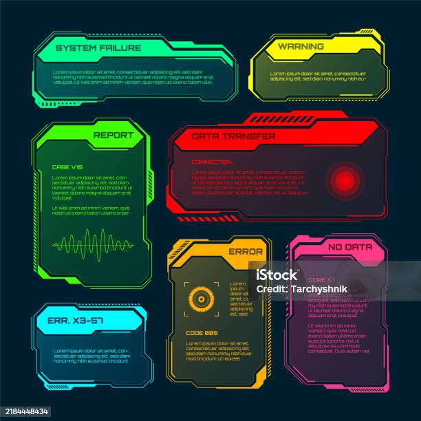 Text Box Ui Examples Games Futuristic Hud Or Ui Elements Scifi User Interface Text Boxes Callouts ...