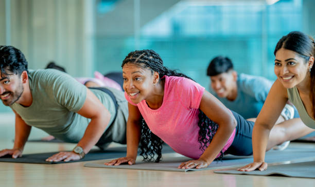 istock Adult Fitness Class 2184456466