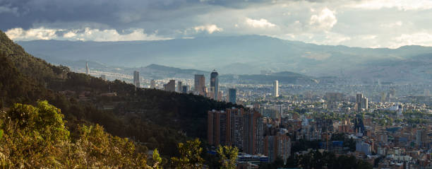 istock Bogota city landscape at sunset 2184458484