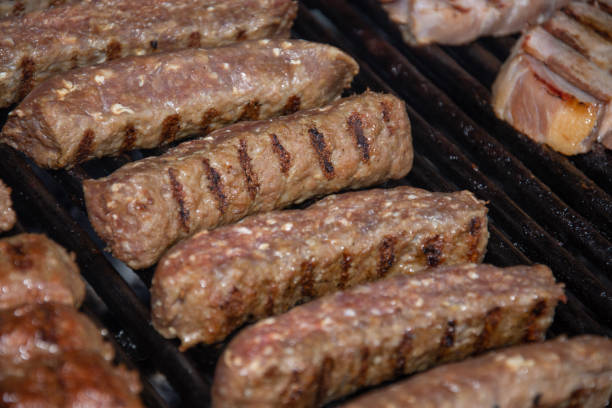 istock Traditional food from Romania,, grilled meat rolls known as mititei,mici 2184459475
