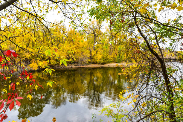 Autumn Colors on Riverfront in Minneapolis Minnesota