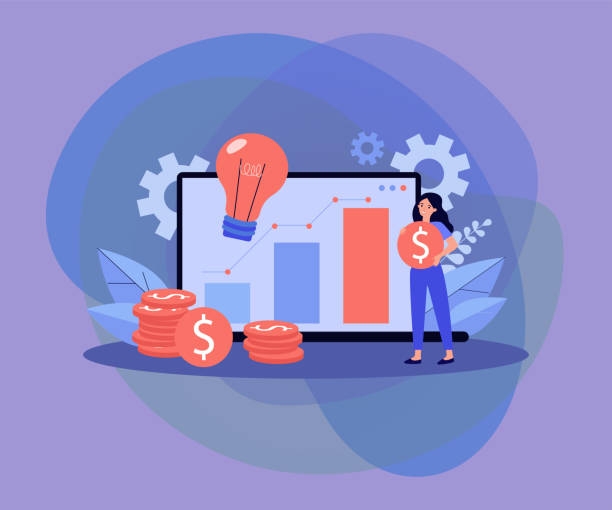 istock Positive tiny woman investing in startups online via laptop 2184467838