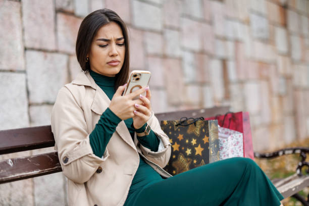 istock Relaxing after shopping on city quay 2184485269