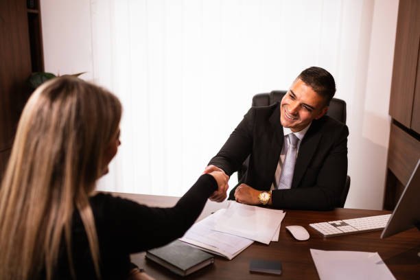 istock Lawyer reached an agreement with clients 2184486124