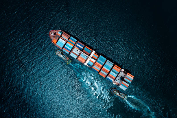 istock shipping logistic cargo container ship in black sea import export goods and distributing products to dealer and consumers across worldwide, by container ship transport business, industry service. cinematicphotography process. 2184489817