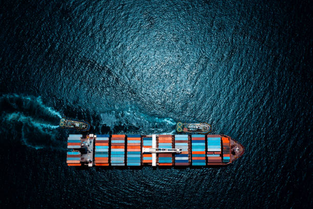 istock shipping logistic cargo container ship in black sea import export goods and distributing products to dealer and consumers across worldwide, by container ship transport business, industry service. cinematicphotography process. 2184489823