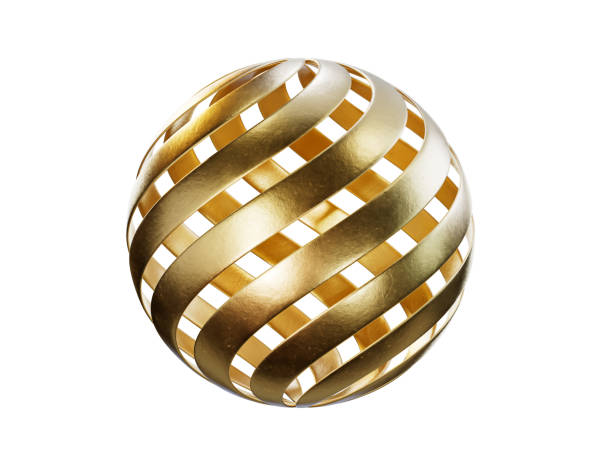Abstract 3d sphere. Elements for design. Soccer ball. Clipping path. 3d illustration.