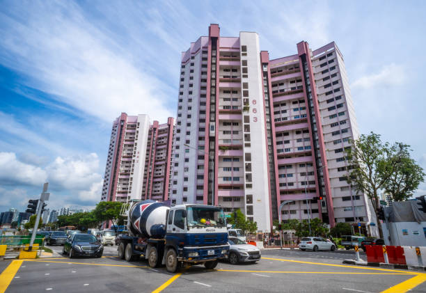 Singapore. 26 October 2024. Vehicles on a busy road in central Singapore.