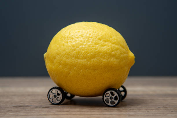 istock A lemon with small wheels attached to it. 2184509887