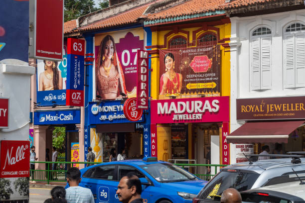 Singapore. 26 October 2024. Shop fronts in Little India in Singapore