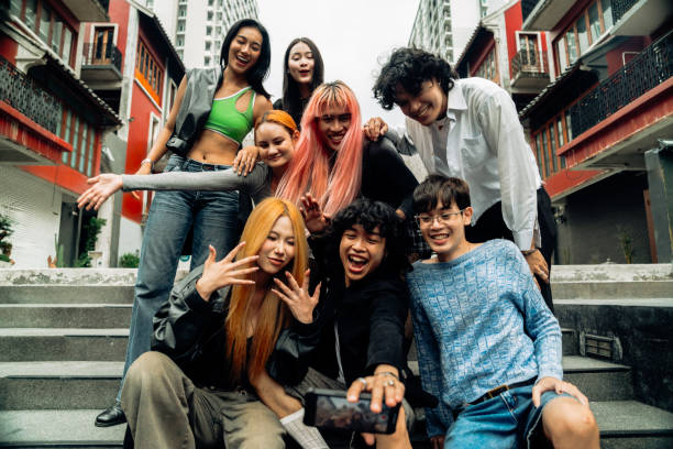 istock Diverse Group of Friends Taking a Fun Selfie in Urban Setting 2184518768