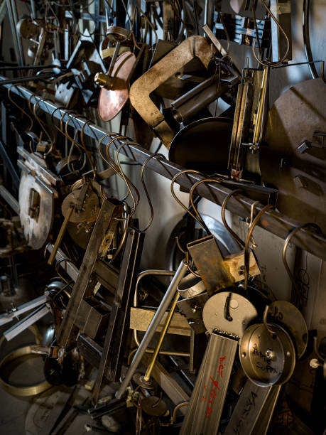 istock Close up of iron tools and molds, for industry 2184527590