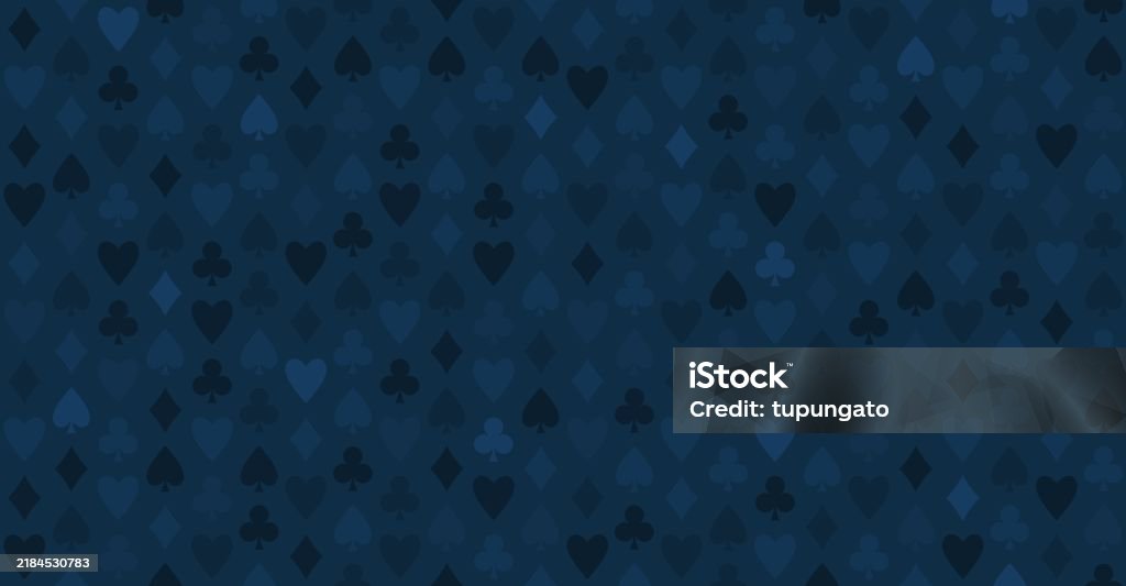 Bluecard Pattern Playing Card Dark Blue Seamless Pattern Stock Illustration - Download ...
