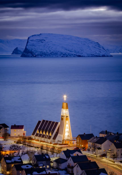 istock Arctic Church with Norwegian Sea view. 2184531657