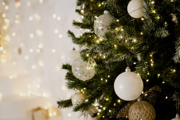 istock Eggs on the Christmas tree close-up. Christmas tree decorations. Concept for celebrating New Year and Christmas 2184532497