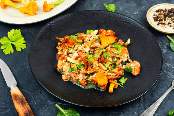 istock Mushroom frittata,chanterelle omelette. 2184534191