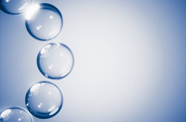 istock Abstract close-up of cyclic peptide on blue background 2184553671